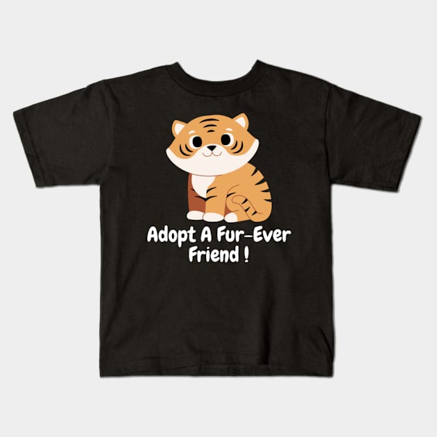 Adopt A Fur-Ever Friend! Kids T-Shirt by Nour